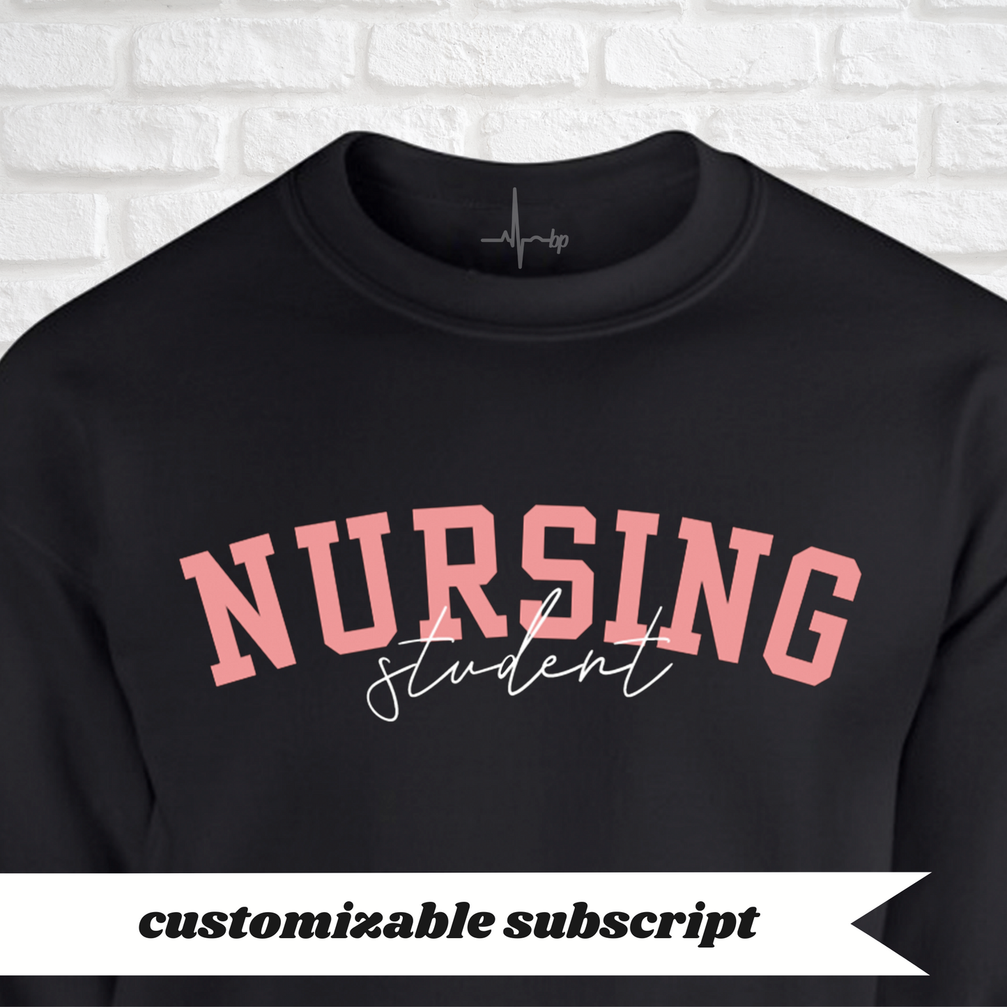 varsity nursing crewneck